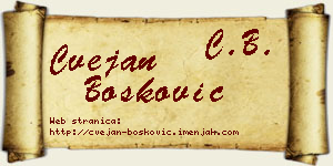 Cvejan Bošković vizit kartica